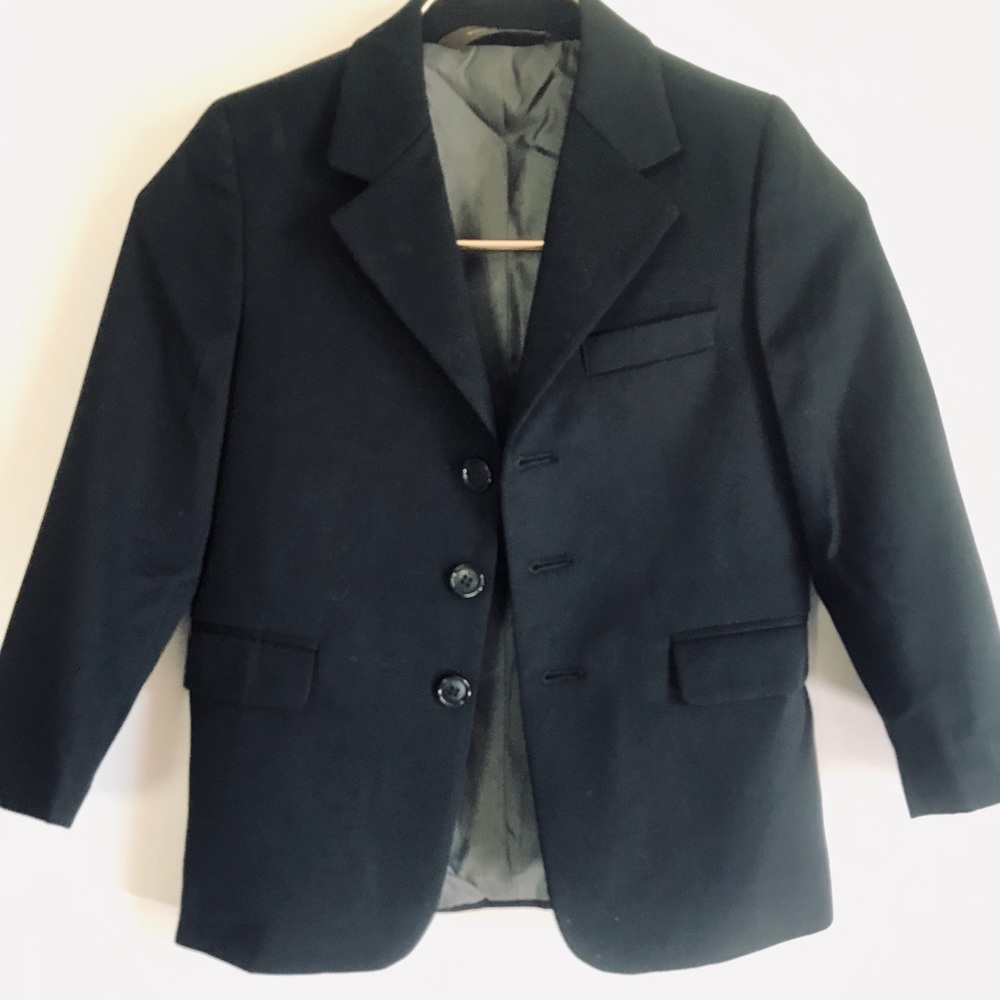 Nordstrom 100% worsted wool black blazer-6